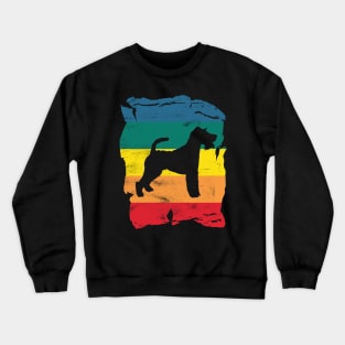 Fox Terrier Distressed Vintage Retro Silhouette Crewneck Sweatshirt